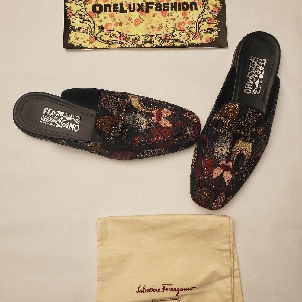 Salvatore ferragamo gancini mule slipper shoes